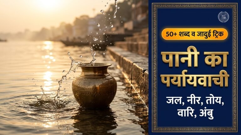 पानी का पर्यायवाची शब्द (Pani Ka Paryayvachi Shabd): 50+ समानार्थी, तत्सम-तद्भव भेद, 1-सेकंड जादुई ट्रिक व परीक्षा उपयोगी प्रश्न