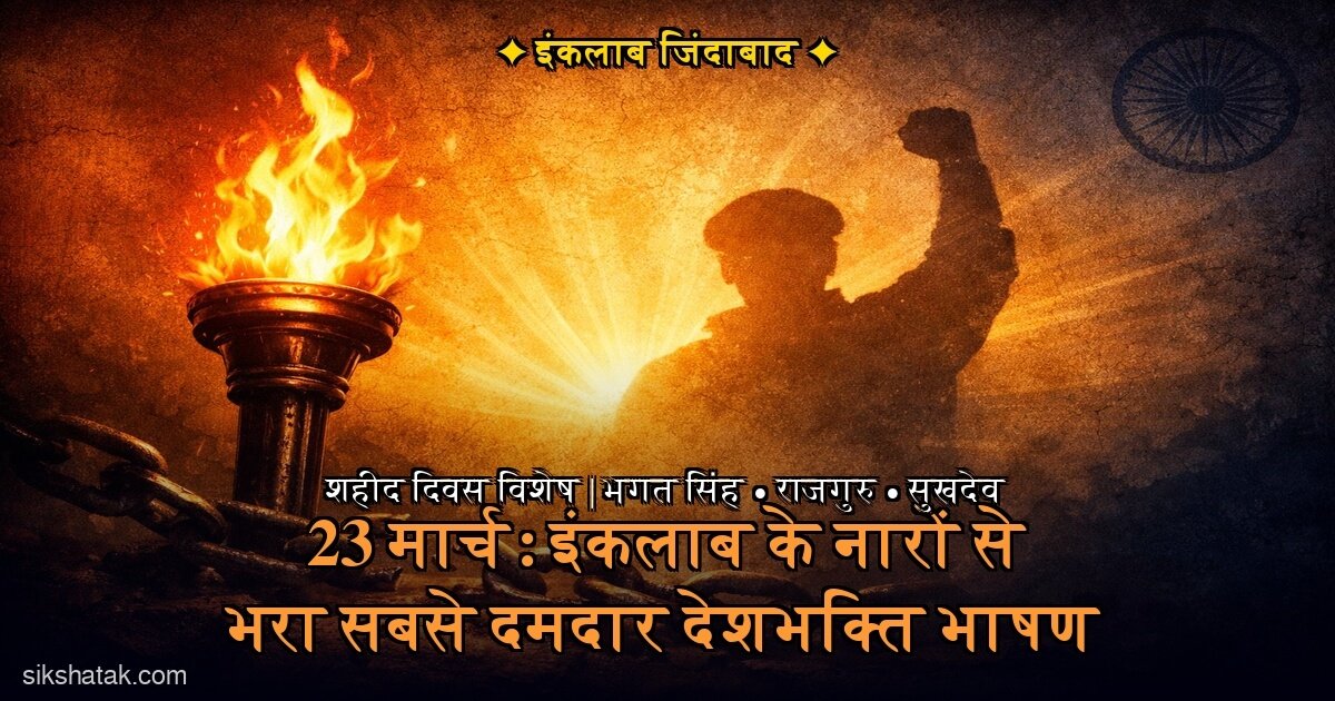 Shaheed Diwas Speech in Hindi