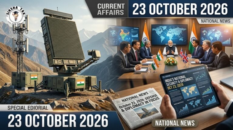 23 October 2026 Current Affairs in Hindi: भारत-पोलैंड रणनीतिक साझेदारी, ₹770 करोड़ का रक्षा अनुबंध, PMSSY दिशा-निर्देश व Top 10 MCQs 23 October 2026 Current Affairs in Hindi: भारत-पोलैंड रणनीतिक साझेदारी, ₹770 करोड़ का रक्षा अनुबंध, PMSSY दिशा-निर्देश व Top 10 MCQs
