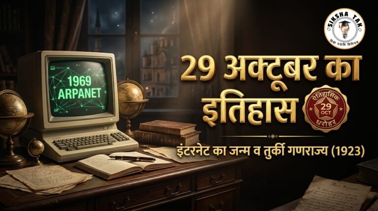29 October History in Hindi: 29 अक्टूबर का ऐतिहासिक महत्व — इंटरनेट का जन्म, तुर्की गणराज्य की स्थापना व ओडिशा सुपर साइक्लोन 29 October History in Hindi: 29 अक्टूबर का ऐतिहासिक महत्व — इंटरनेट का जन्म, तुर्की गणराज्य की स्थापना व ओडिशा सुपर साइक्लोन