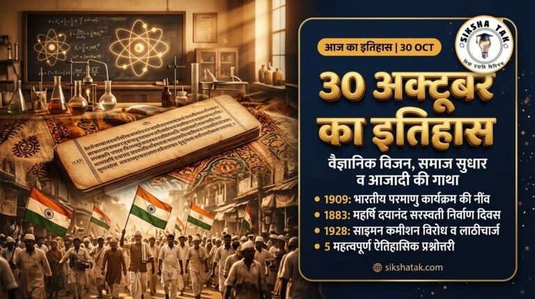 30 October History in Hindi: डॉ. होमी जहांगीर भाभा जयंती, स्वामी दयानंद सरस्वती निर्वाण दिवस, साइमन कमीशन विरोध व 30 अक्टूबर का ऐतिहासिक घटनाक्रम