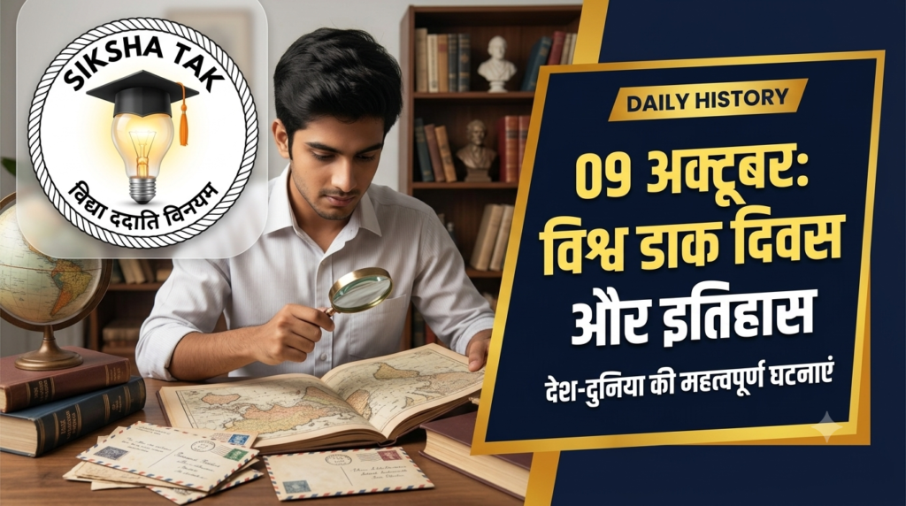 9 October History in Hindi: 09 अक्टूबर का इतिहास, विश्व डाक दिवस और देश-दुनिया की महत्वपूर्ण घटनाएं