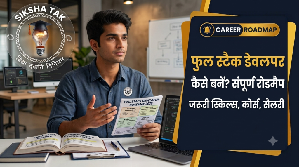 Full Stack Developer Kaise Bane: फुल स्टैक वेब डेवलपर कैसे बनें? जानें पूरा रोडमैप, जरूरी स्किल्स, कोर्स और सैलरी Full Stack Developer Kaise Bane: फुल स्टैक वेब डेवलपर कैसे बनें? जानें पूरा रोडमैप, जरूरी स्किल्स, कोर्स और सैलरी