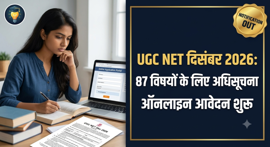 UGC NET December 2026 Notification Out: 87 विषयों के लिए ऑनलाइन आवेदन शुरू, 14 से 19 दिसंबर को परीक्षा; यहाँ देखें पूरी गाइड