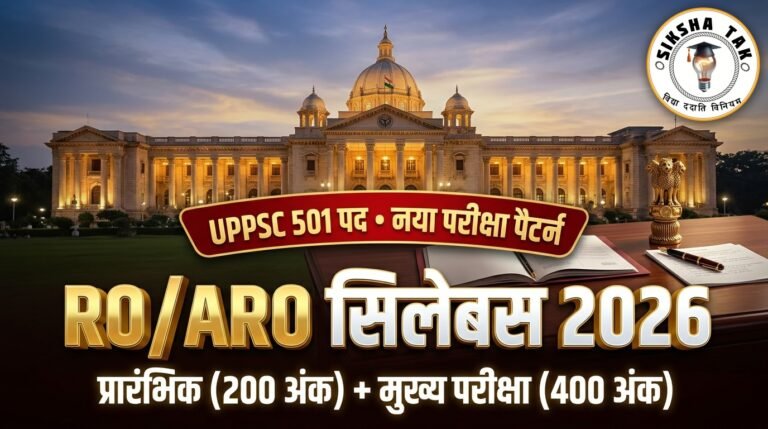 UPPSC RO ARO Syllabus 2026 in Hindi: समीक्षा अधिकारी (501 पद) नया परीक्षा पैटर्न — प्रारंभिक (200 अंक) व मुख्य परीक्षा (400 अंक) का संपूर्ण आधिकारिक पाठ्यक्रम