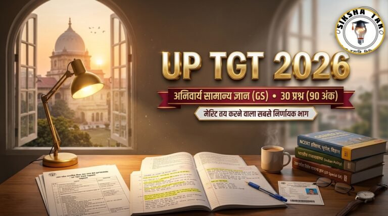 UP TGT GS Syllabus 2026: 30 प्रश्न (90 अंक) अनिवार्य सामान्य ज्ञान का सम्पूर्ण टॉपिकवार सिलेबस, 7 प्रमुख स्तंभ, सेफ स्कोर रणनीति व सर्वश्रेष्ठ पुस्तकें UP TGT GS Syllabus 2026: 30 प्रश्न (90 अंक) अनिवार्य सामान्य ज्ञान का सम्पूर्ण टॉपिकवार सिलेबस, 7 प्रमुख स्तंभ, सेफ स्कोर रणनीति व सर्वश्रेष्ठ पुस्तकें